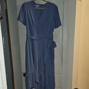 London Style Periwinkle High Low Dress